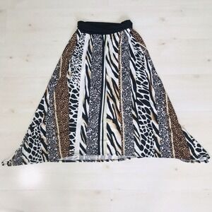 NWT Fortune + Ivy Women’s Plus 1X Animal Print Skirt Handkerchief Hem